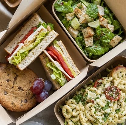 Burger & slider catering for Toronto workplaces menu spread