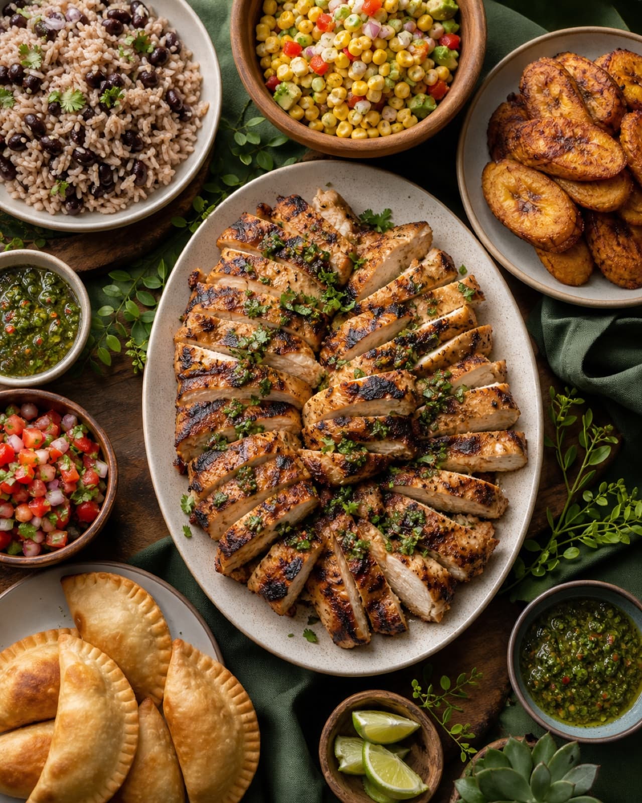 Latin catering for Toronto offices and events menu spread