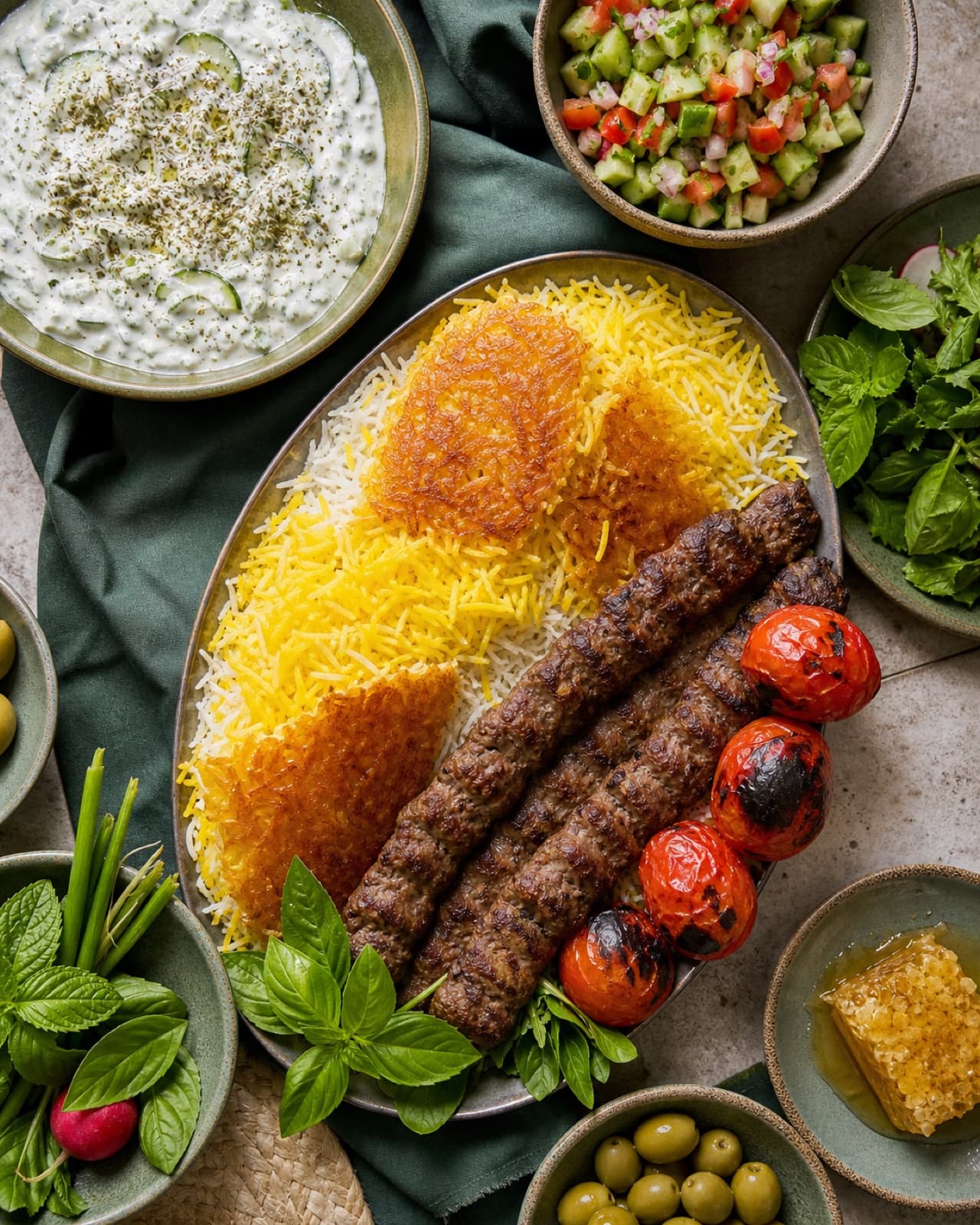Persian catering for Toronto offices and events menu spread