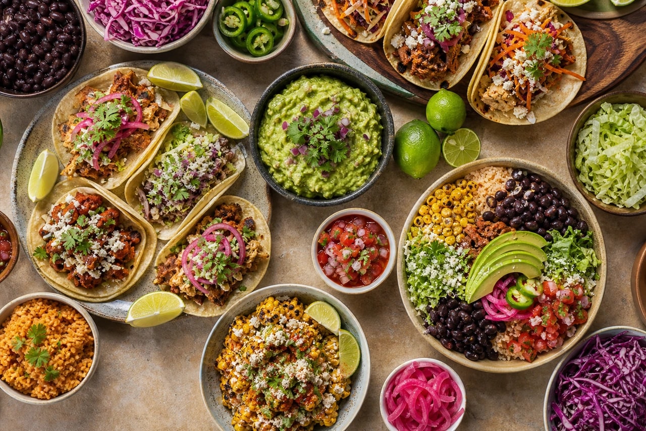 Colleagues planning and sharing a workplace meal