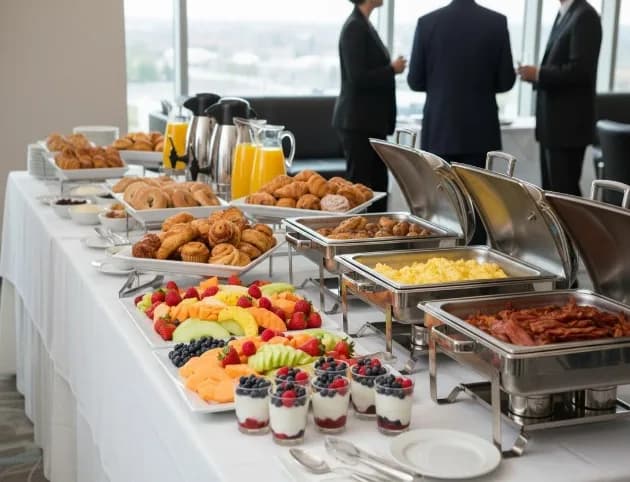 Serving example for The Holiday Breakfast Buffet from Chefry’s 2026 menu