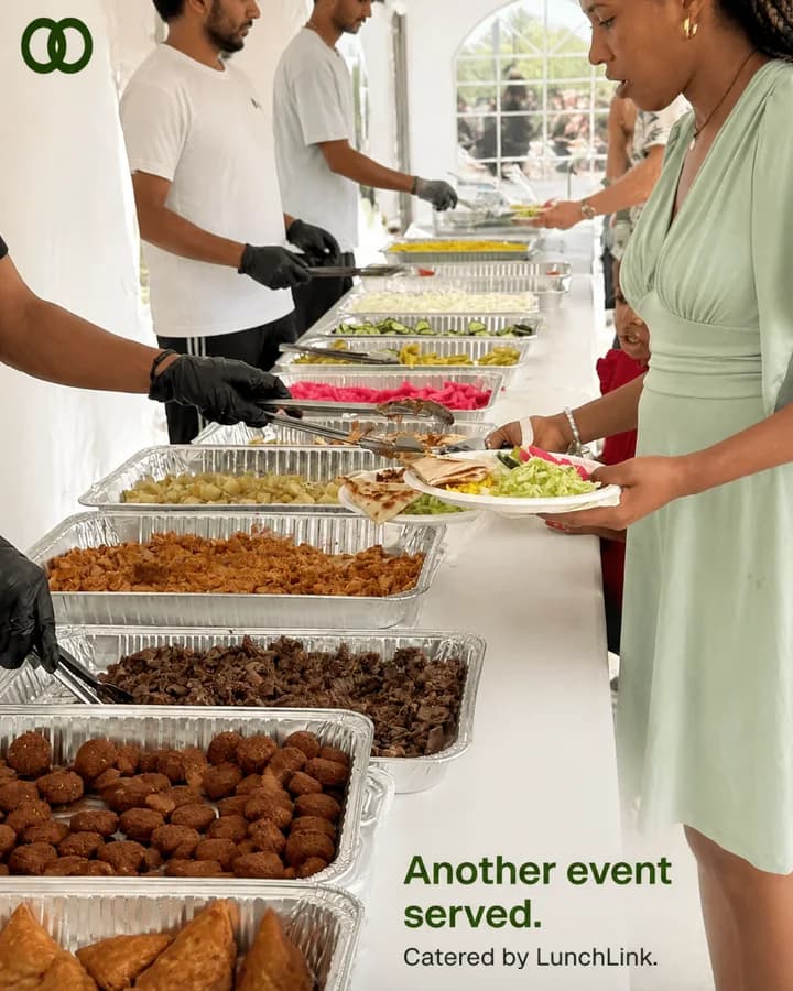 LunchLink catered buffet service at a community event