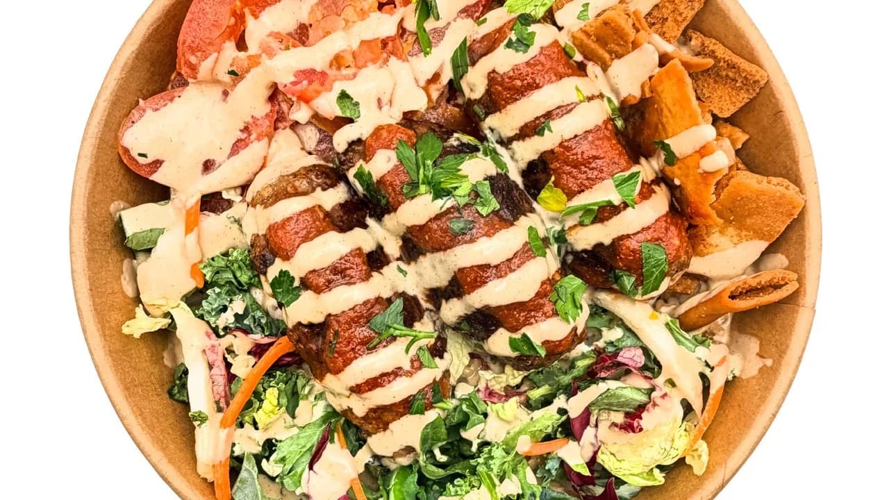 Street Beef Kofta Bowl from Tut's Egyptian Street Food